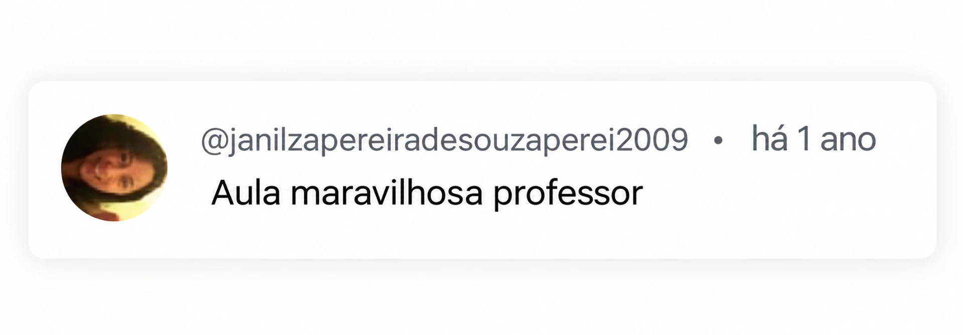 Comentário de @janilzapereiradesouzaperei2009