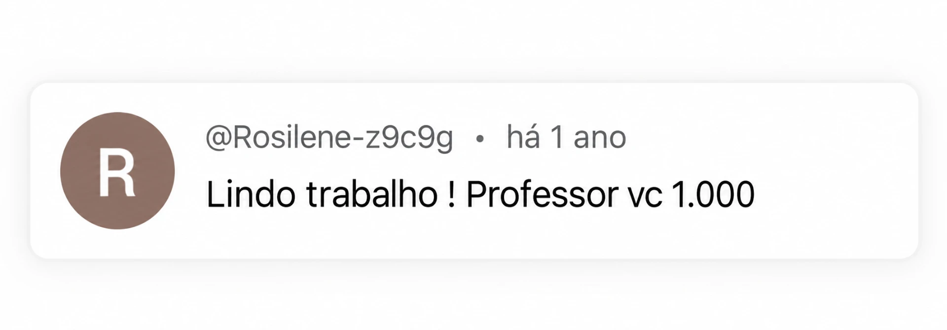 Comentário de @Rosilene-z9c9g