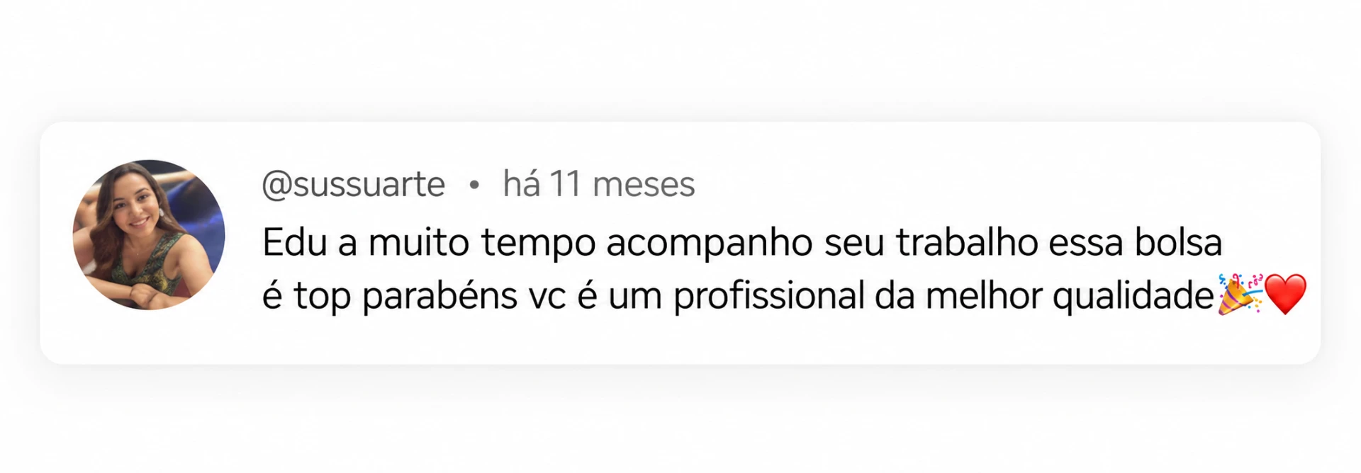 Comentário de @sussuarte